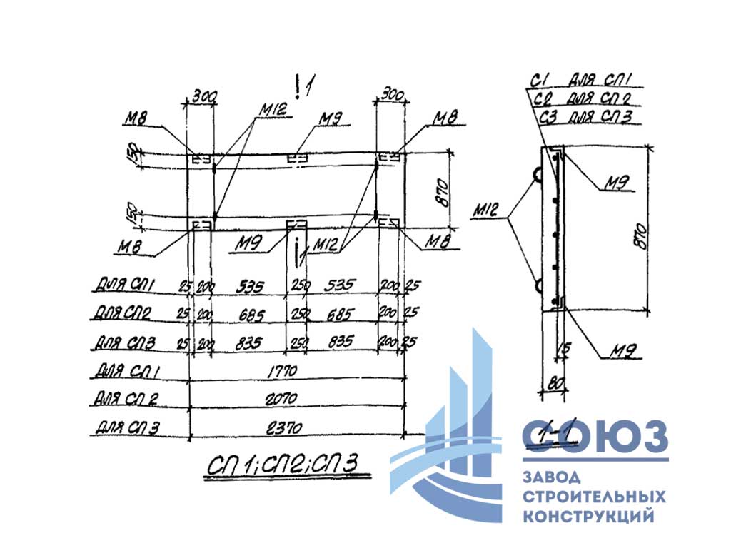 Стеновая панель СП 1 по серии ТП 905-7 - ЗСК Союз